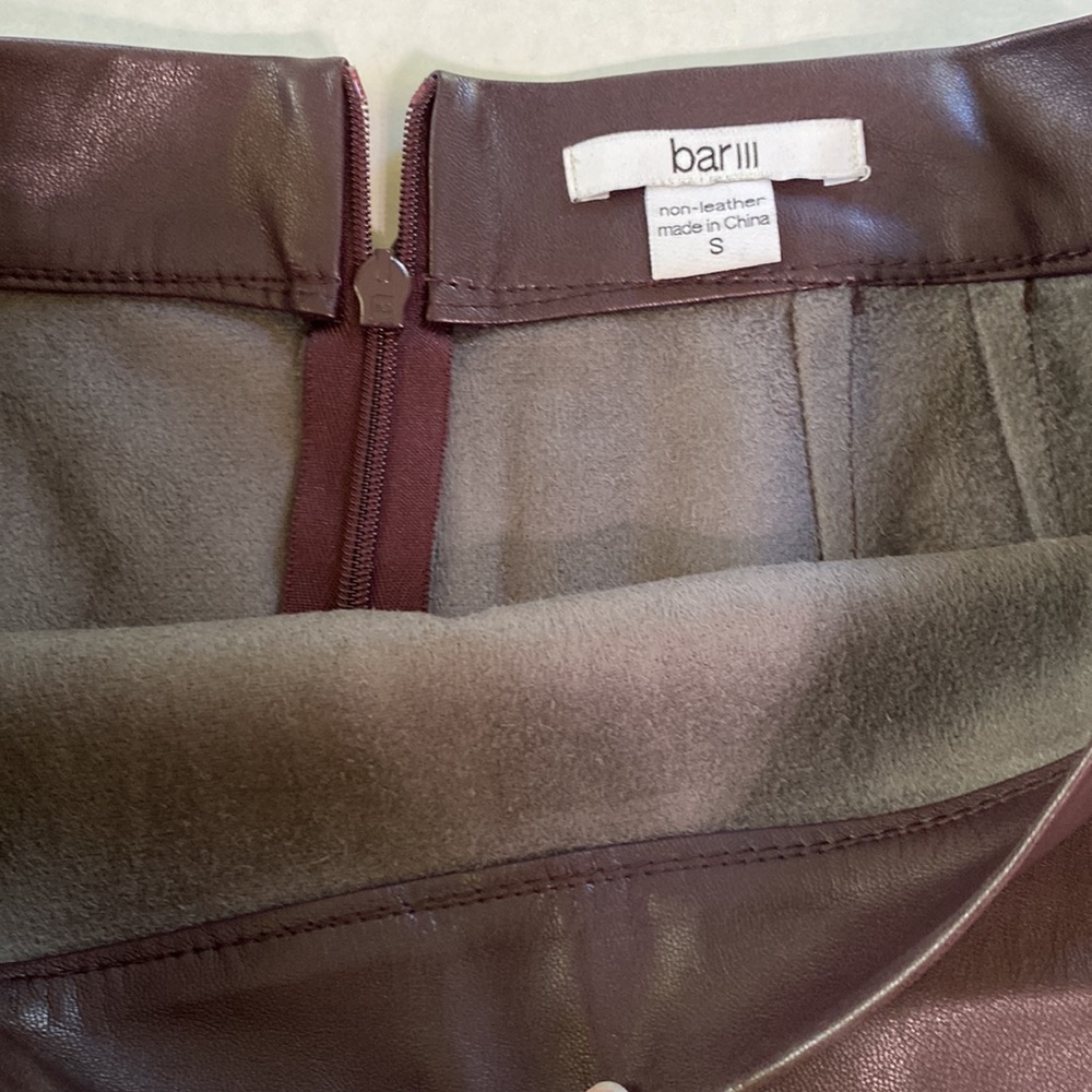 Purple Leather Pencil Skirt - Small - Picture 3 of 4
